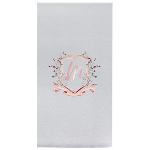 "Almost Linen" Disposable Guest Towels, Wildflower Watercolor Motif in Blush (customizable), $3.50