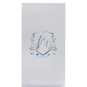 "Almost Linen" Disposable Guest Towels, Wildflower Watercolor Motif in Blue (customizable), $3.50