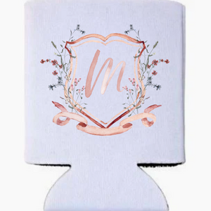 12oz Can Coolers Wildflower Watercolor Motif in Blush (customizable), Standard or Slim, $3.300