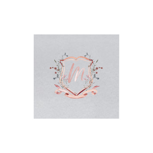 "Almost Linen" Disposable Beverage Napkins, Wildflower Watercolor Motif in Blush (customizable), $3.15