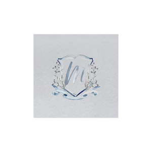 "Almost Linen" Disposable Beverage Napkins, Wildflower Watercolor Motif in Blue (customizable), $3.15