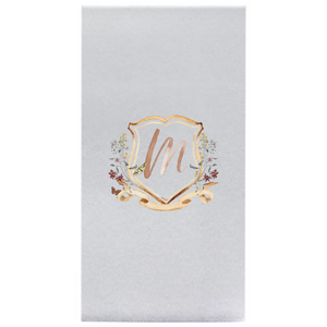 "Almost Linen" Disposable Guest Towels, Wildflower Watercolor Motif in Honey (customizable), $3.50