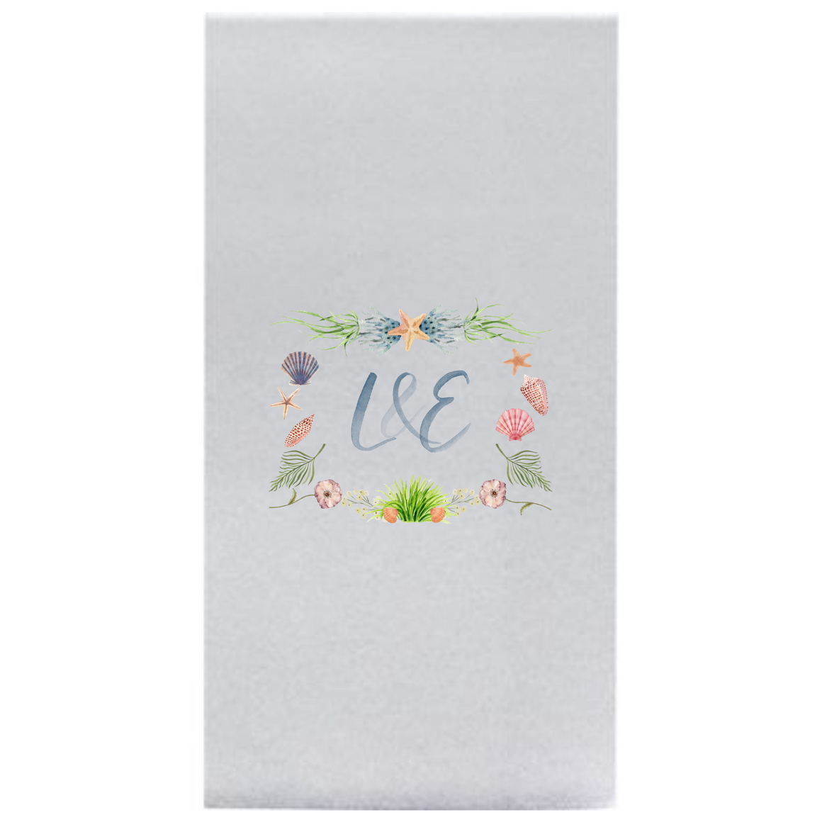 "Almost Linen" Disposable Guest Towels, Beach Watercolor Motif (customizable), $3.50