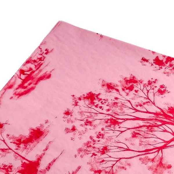 Vintage Garden Red Tissue Paper, 20 sheets