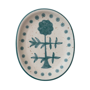 Hand-Painted Stoneware Platter