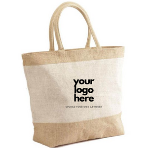 Jute Tote Bags, Full Color Logo, Design Your Own! $24.00
