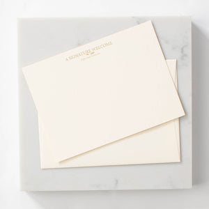 Printed Personalized Stationery, Set of 100 cards and envelopes